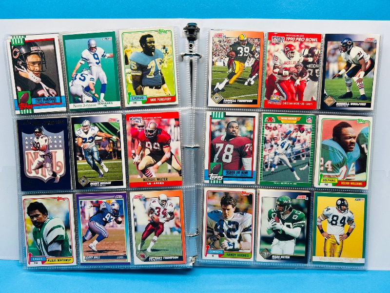 Photo 1 of 025088… final sale no returns/refunds-360 mixed football cards in binder