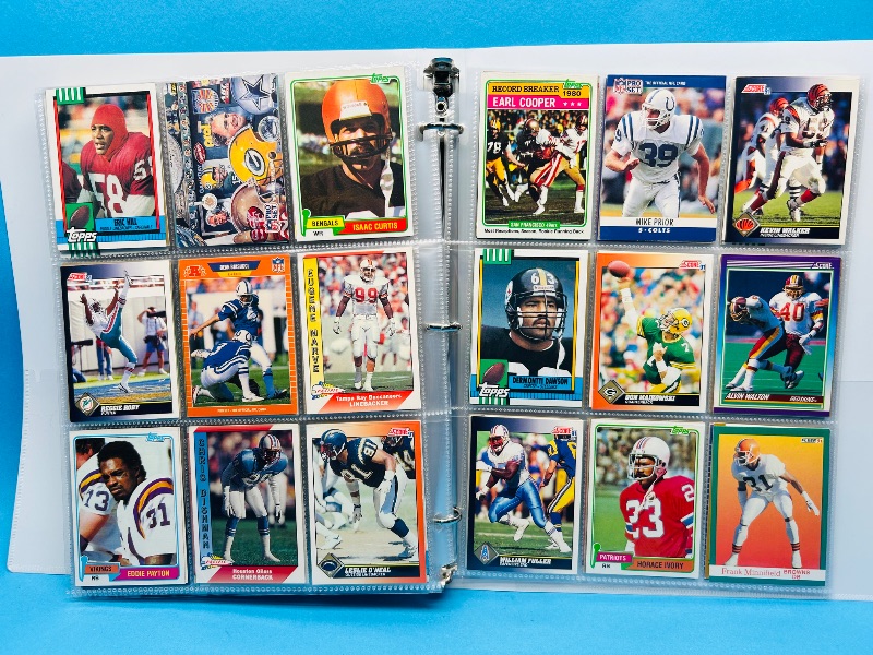 Photo 1 of 025088… final sale no returns/refunds-360 mixed football cards in binder