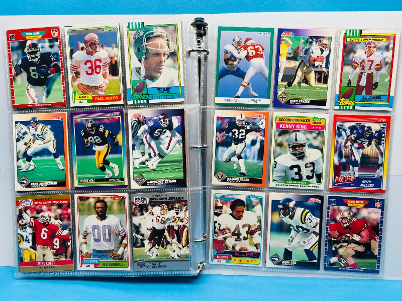 Photo 1 of 025088… final sale no returns/refunds-360 mixed football cards in binder