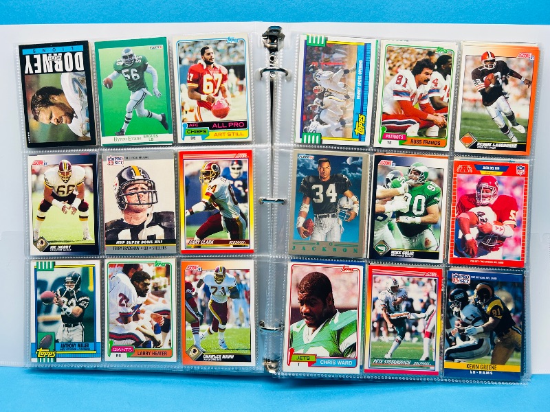Photo 1 of 025088… final sale no returns/refunds-360 mixed football cards in binder