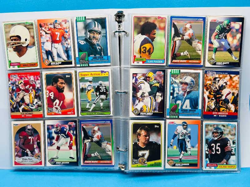 Photo 1 of 025088… final sale no returns/refunds-360 mixed football cards in binder