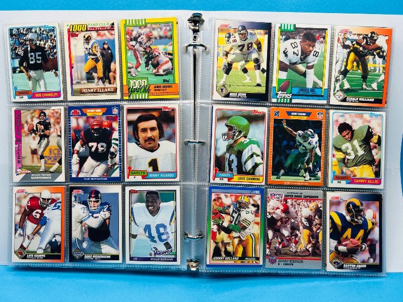 Photo 1 of 025088… final sale no returns/refunds-360 mixed football cards in binder