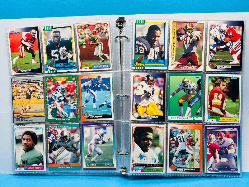 Photo 1 of 025088… final sale no returns/refunds-360 mixed football cards in binder