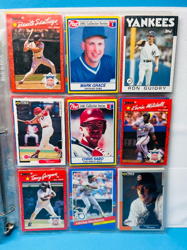 Photo 1 of 025103…final sale no returns/refunds -162 mixed baseball cards in binder