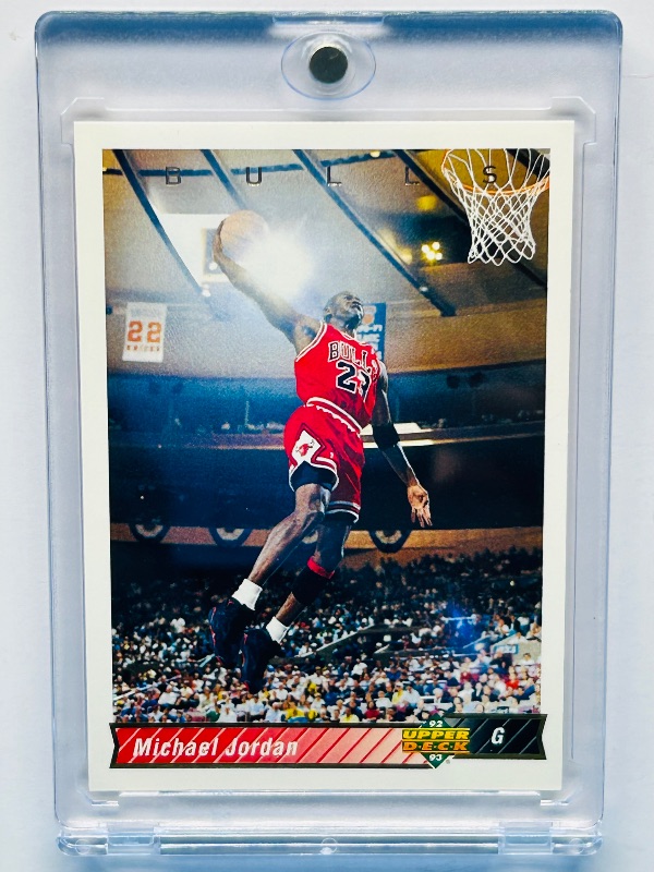 Photo 1 of 025107…Michael Jordan card 23  in hard plastic case