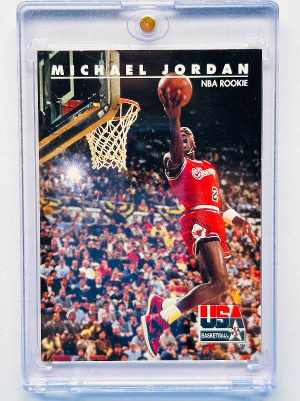 Photo 1 of 025110… Michael Jordan card 38 in hard plastic case