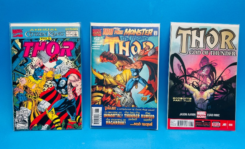 Photo 1 of 025127…3 Thor  comics in plastic sleeves 