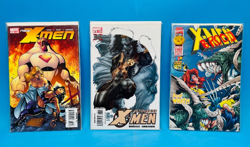Photo 1 of 025132…3 X-men  comics in plastic sleeves 