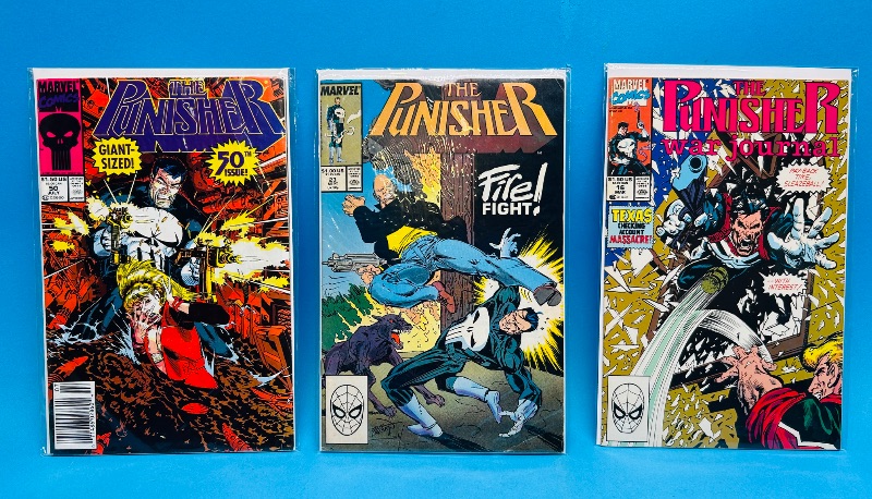 Photo 1 of 025143…3 punisher  comics in plastic sleeves 