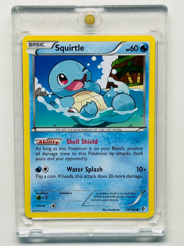Photo 1 of 025148…Squirtle  Pokémon card in hard plastic case 