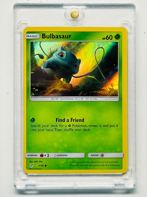 Photo 1 of 025150…Bulbasaur hologram  Pokémon card in hard plastic case 