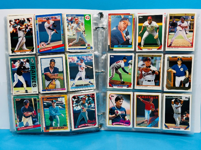Photo 1 of 025157… final sale no returns/refunds-360 mixed baseball cards in binder 