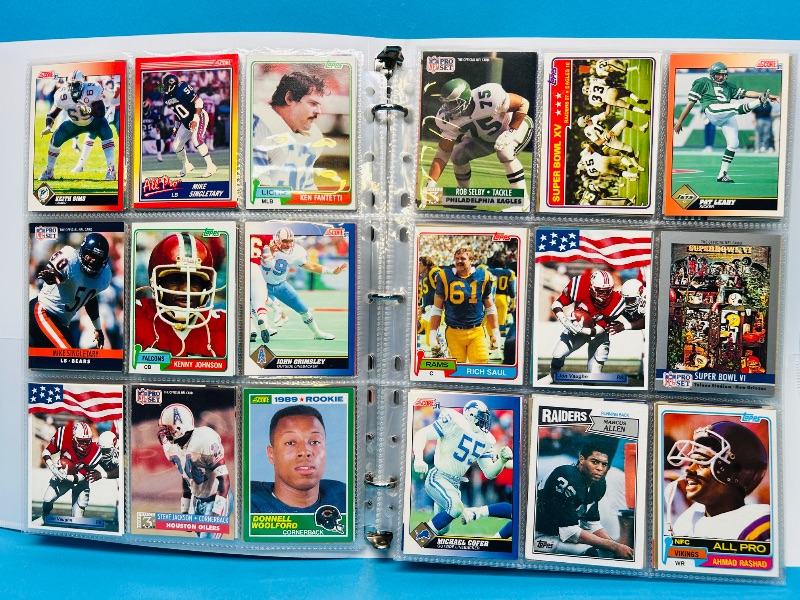 Photo 1 of 025158…  final sale no returns/refunds-360 mixed football cards in binder 