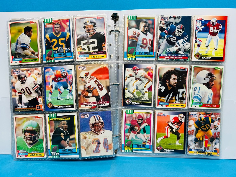 Photo 1 of 025158…  final sale no returns/refunds-360 mixed football cards in binder 