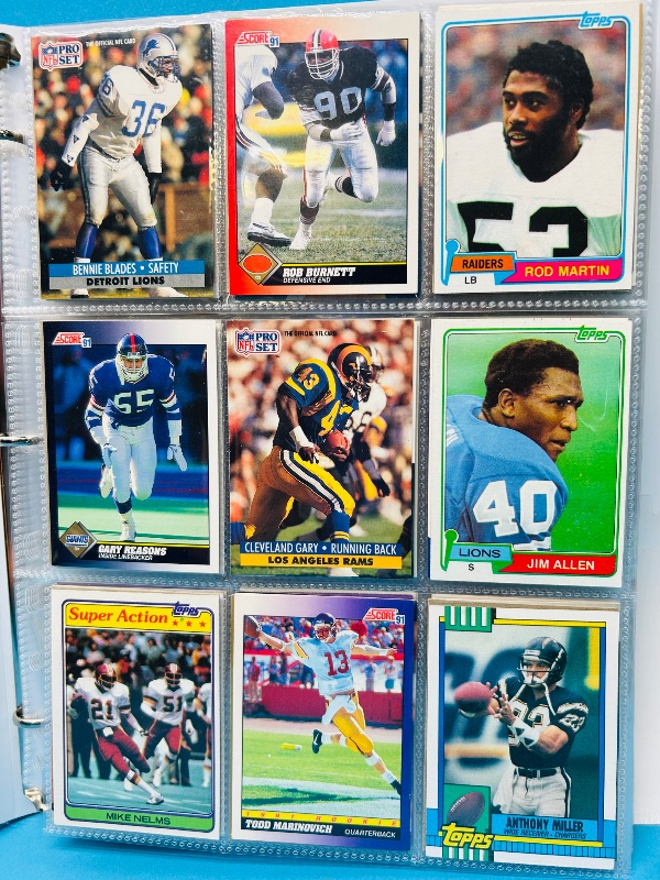 Photo 1 of 025158…  final sale no returns/refunds-360 mixed football cards in binder 