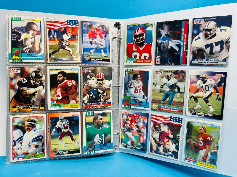 Photo 1 of 025158…  final sale no returns/refunds-360 mixed football cards in binder 