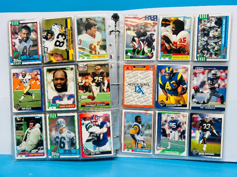 Photo 1 of 025158…  final sale no returns/refunds-360 mixed football cards in binder 