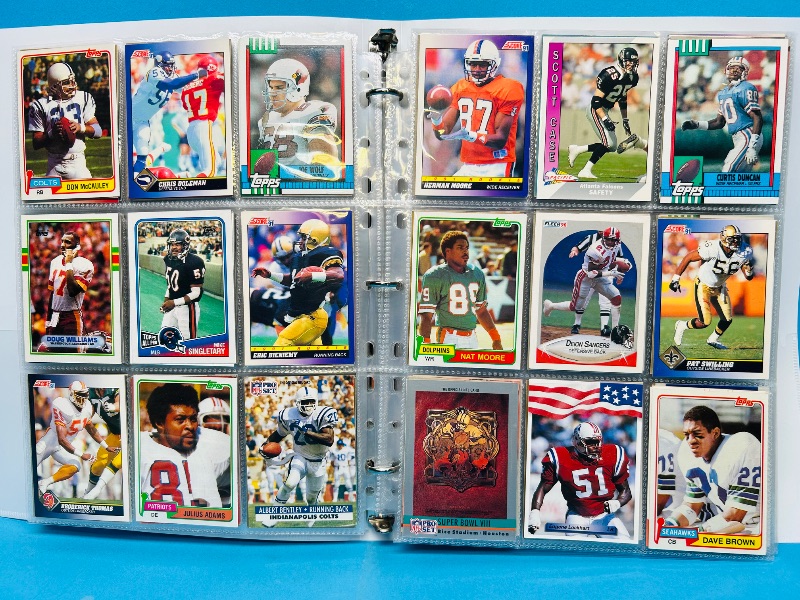 Photo 1 of 025158…  final sale no returns/refunds-360 mixed football cards in binder 