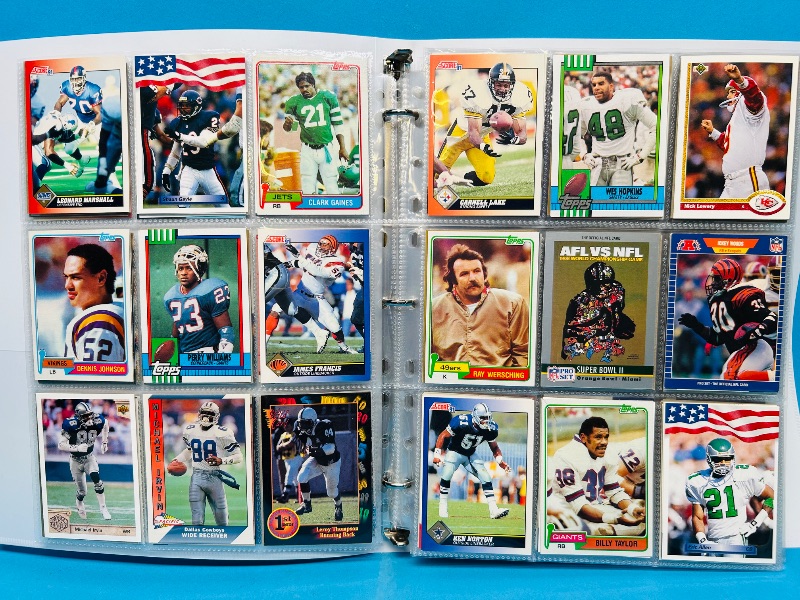 Photo 1 of 025158…  final sale no returns/refunds-360 mixed football cards in binder 