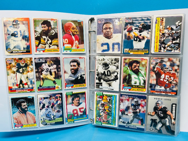 Photo 1 of 025158… final sale no returns/refunds-360 mixed football cards in binder