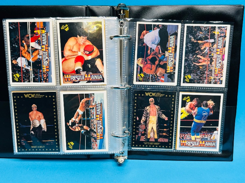 Photo 1 of 025161…  final sale no returns/refunds-160 mixed WWF wrestling  cards in binder 