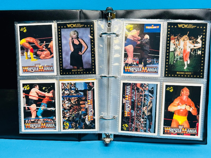 Photo 1 of 025161…  final sale no returns/refunds-160 mixed WWF wrestling  cards in binder 