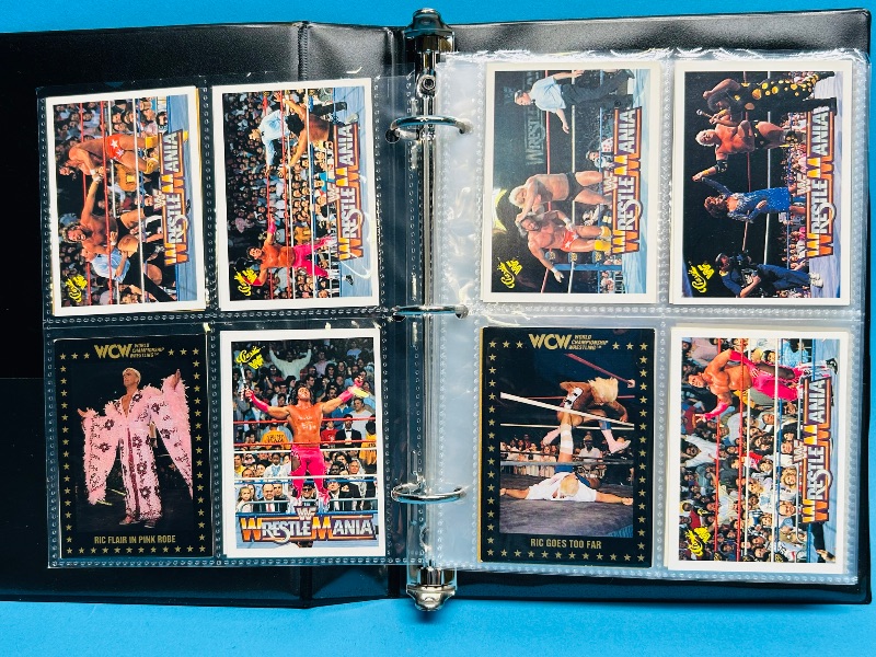 Photo 1 of 025161…  final sale no returns/refunds-160 mixed WWF wrestling  cards in binder 