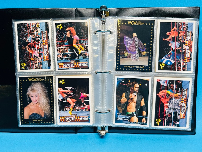 Photo 1 of 025161…  final sale no returns/refunds-160 mixed WWF wrestling  cards in binder 