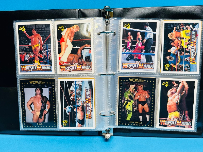 Photo 1 of 025161…  final sale no returns/refunds-160 mixed WWF wrestling  cards in binder 