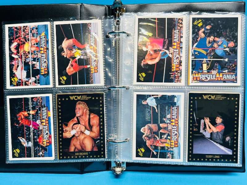 Photo 1 of 025161…  final sale no returns/refunds-160 mixed WWF wrestling  cards in binder 