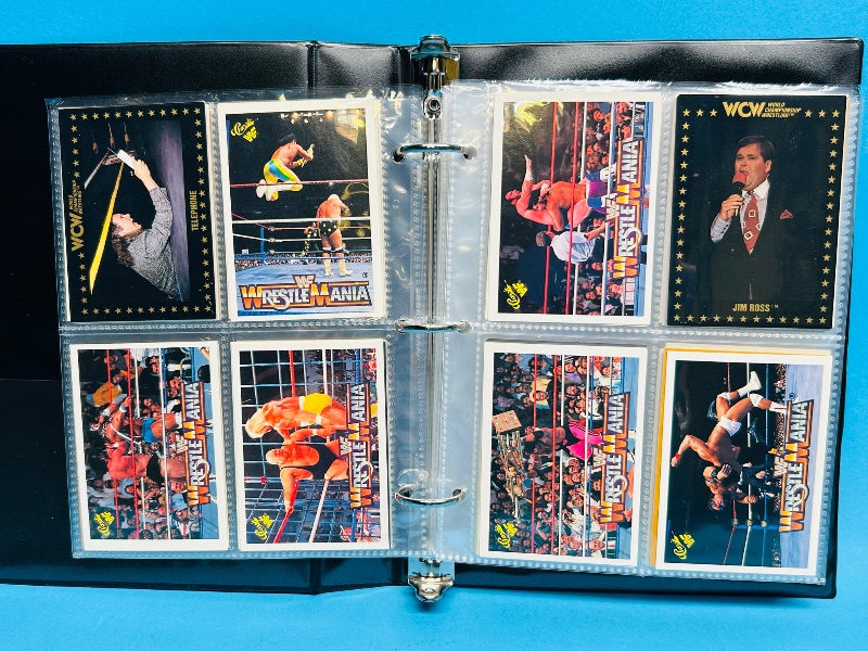 Photo 1 of 025161…  final sale no returns/refunds-160 mixed WWF wrestling  cards in binder 