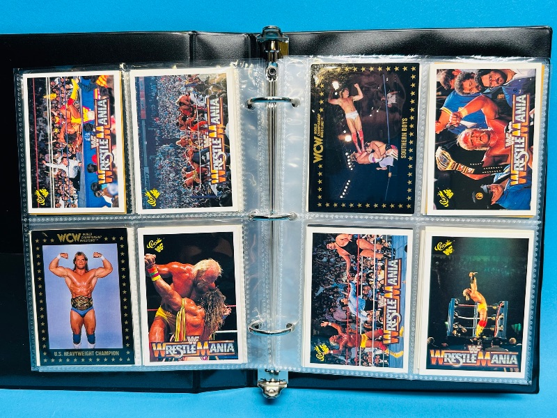 Photo 1 of 025161…  final sale no returns/refunds-160 mixed WWF wrestling  cards in binder 