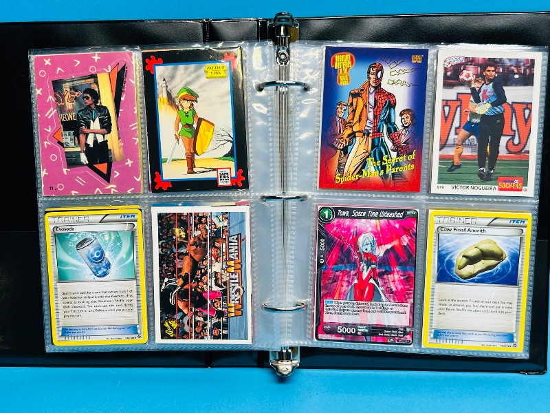 Photo 1 of 025162…  final sale no returns/refunds-160 mixed character /game cards in binder 