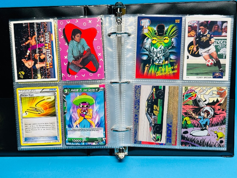 Photo 1 of 025162… final sale no returns/refunds-160 mixed character /game cards in binder