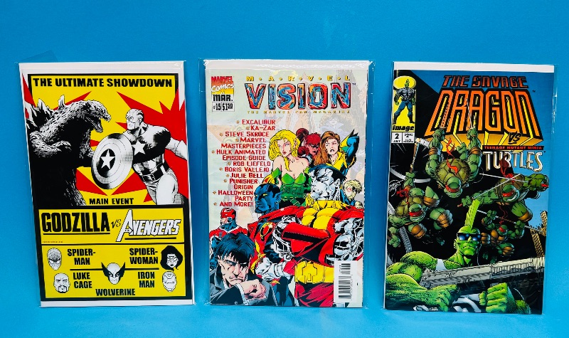 Photo 1 of 025174…3 comics in plastic sleeves 