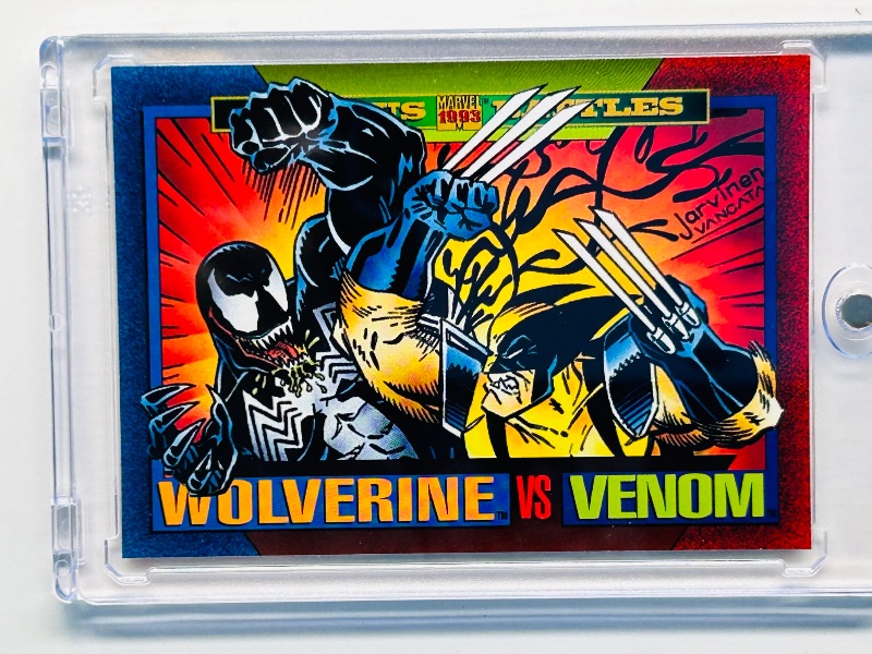 Photo 1 of 025187…Marvel wolverine vs.  venom card 164 in hard plastic case