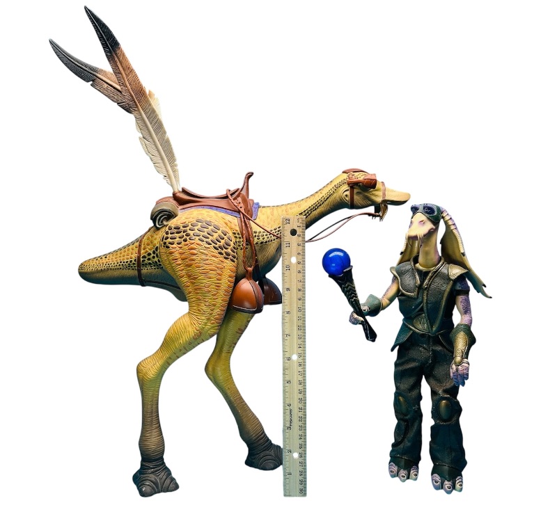 Photo 1 of 025195…Star Wars large  12”  Captain Tarpals and  Kaadu figures - 2000