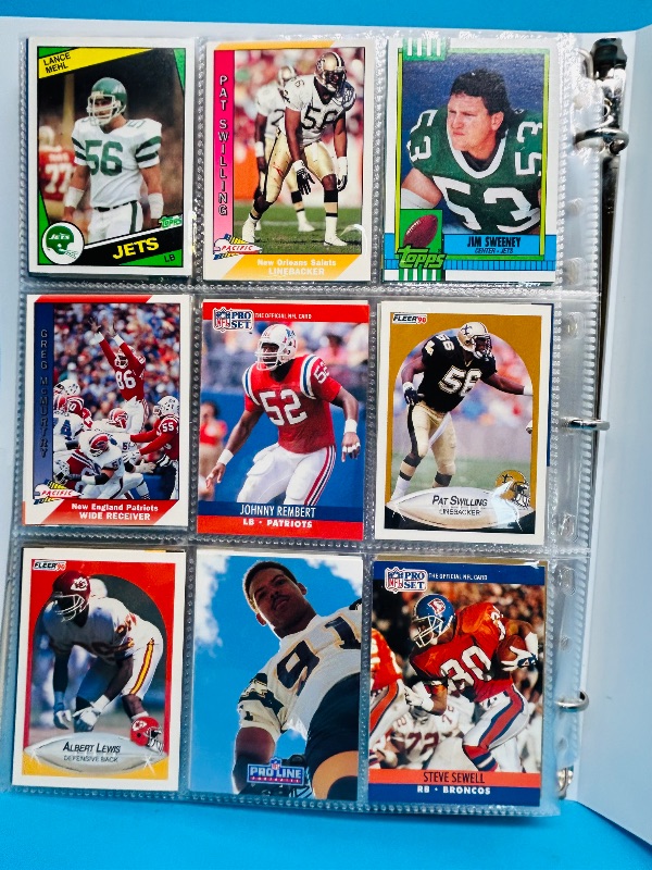 Photo 1 of 025218… final sale no returns/refunds-306 mixed football cards in binder