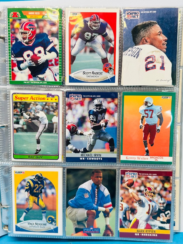 Photo 1 of 025218… final sale no returns/refunds-306 mixed football cards in binder