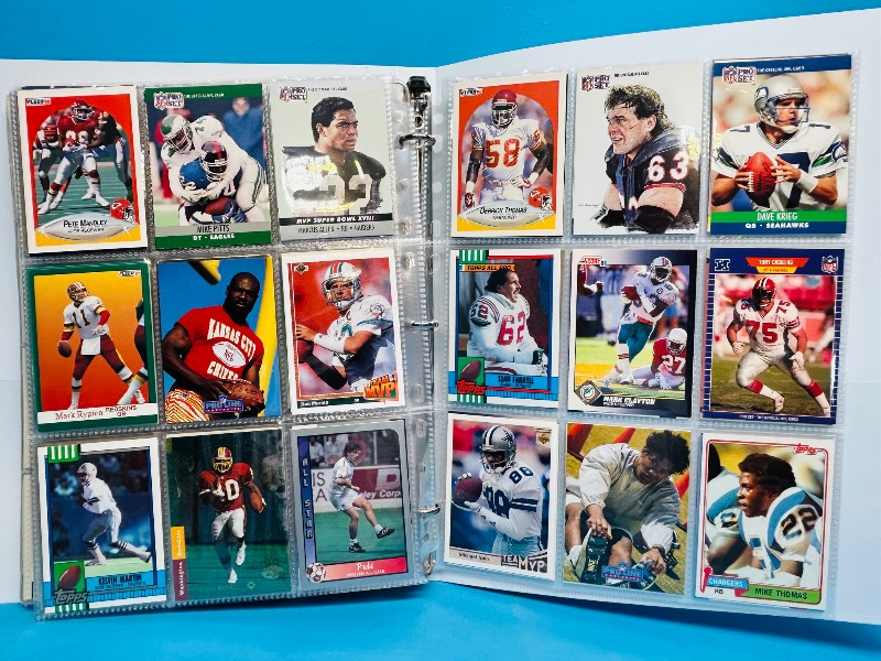 Photo 1 of 025218… final sale no returns/refunds-306 mixed football cards in binder