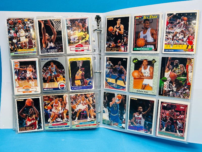 Photo 1 of 025221… final sale no returns/refunds-270 mixed basketball cards in binder