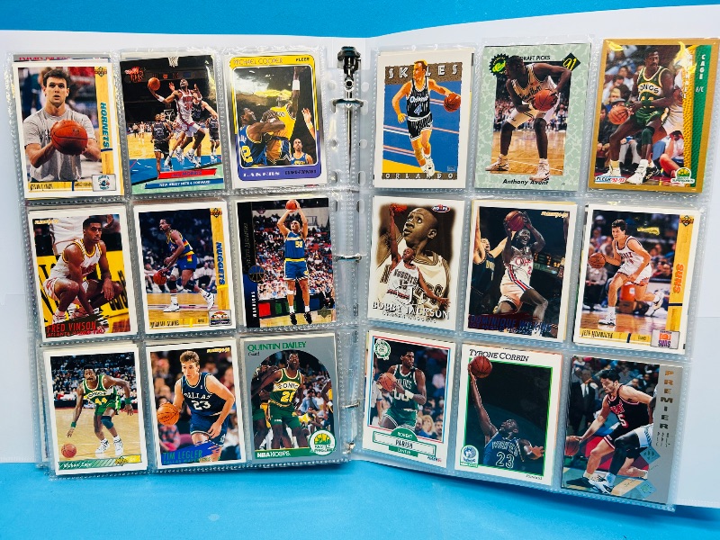 Photo 1 of 025221… final sale no returns/refunds-270 mixed basketball cards in binder