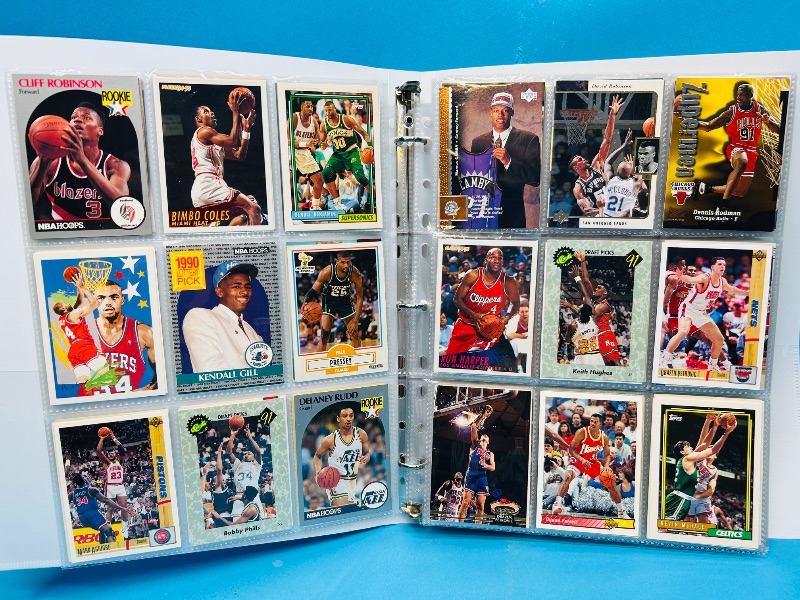Photo 1 of 025221… final sale no returns/refunds-270 mixed basketball cards in binder
