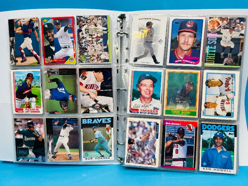 Photo 1 of 025222… final sale no returns/refunds-360 mixed baseball cards in binder
