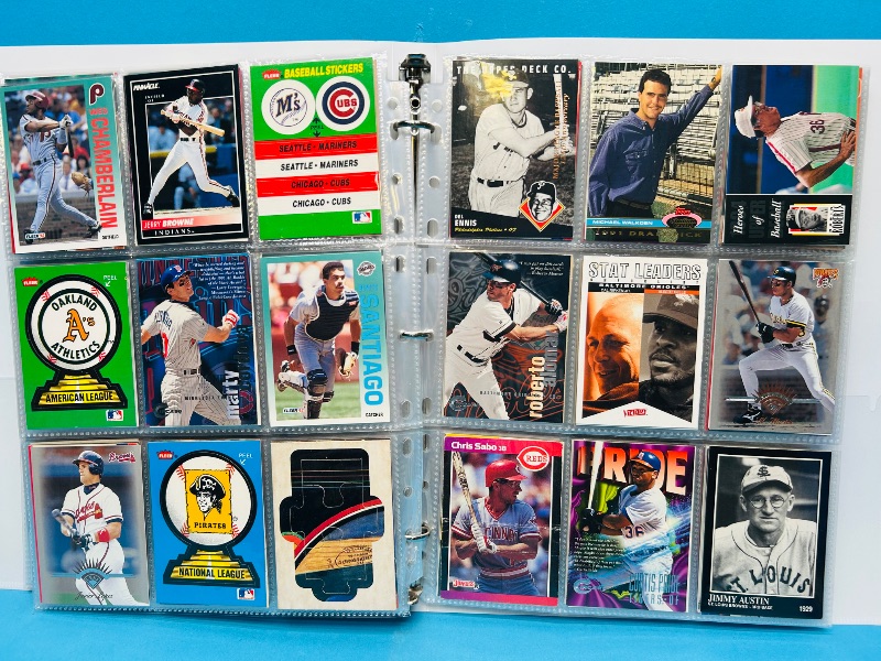 Photo 1 of 025224… final sale no returns/refunds-360 mixed baseball cards in binder
