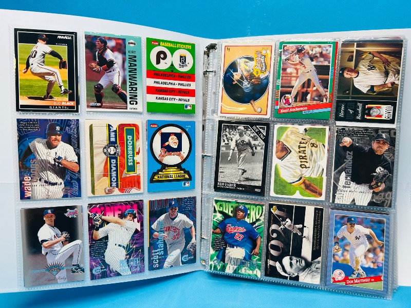 Photo 1 of 025224… final sale no returns/refunds-360 mixed baseball cards in binder