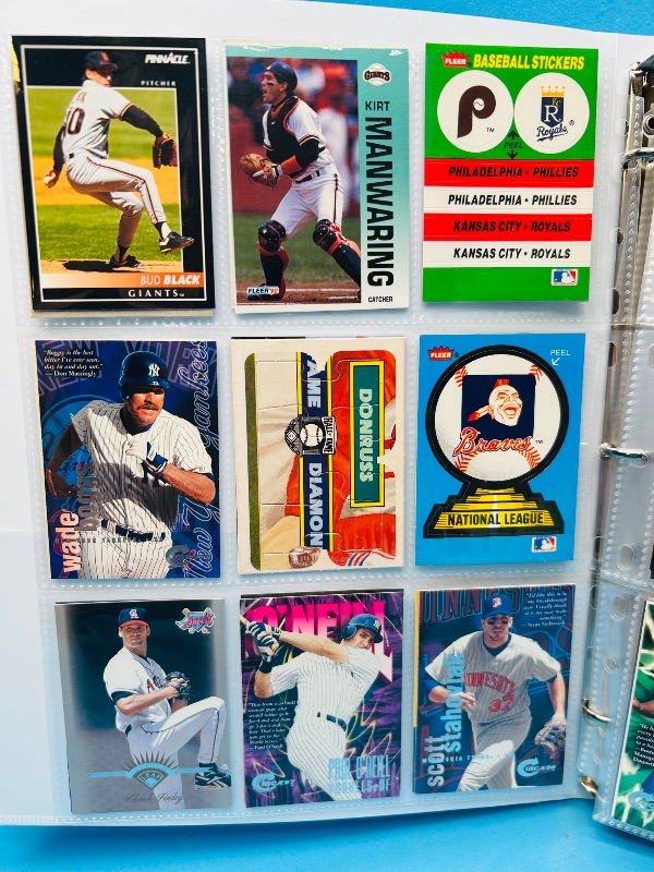 Photo 1 of 025224… final sale no returns/refunds-360 mixed baseball cards in binder