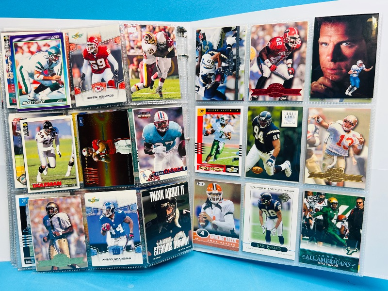 Photo 1 of 025226… final sale no returns/refunds-360 mixed football cards in binder
