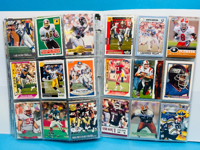 Photo 1 of 025226… final sale no returns/refunds-360 mixed football cards in binder