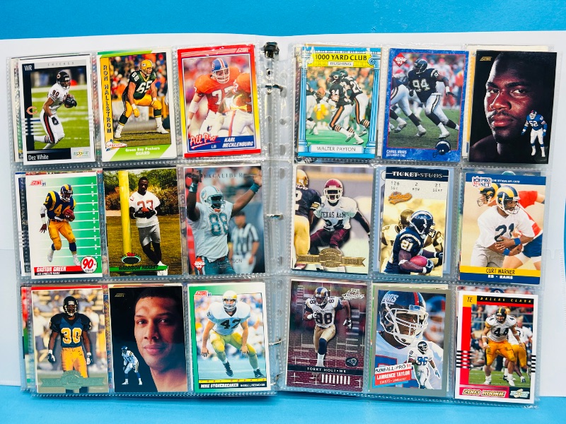 Photo 1 of 025226… final sale no returns/refunds-360 mixed football cards in binder